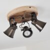 Skodsbol Plafondlamp Hout licht, Zwart, 3-lichts