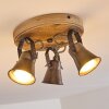 Skodsbol Plafondlamp Hout licht, Zwart, 3-lichts