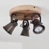 Skodsbol Plafondlamp Hout licht, Zwart, 3-lichts