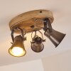 Skodsbol Plafondlamp Hout licht, Zwart, 3-lichts