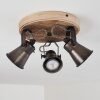 Skodsbol Plafondlamp Hout licht, Zwart, 3-lichts