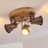 Skodsbol Plafondlamp Hout licht, Zwart, 3-lichts