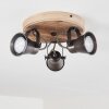 Skodsbol Plafondlamp Hout licht, Zwart, 3-lichts