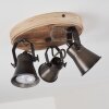 Skodsbol Plafondlamp Hout licht, Zwart, 3-lichts