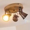 Skodsbol Plafondlamp Hout licht, Zwart, 3-lichts