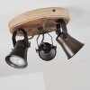 Skodsbol Plafondlamp Hout licht, Zwart, 3-lichts
