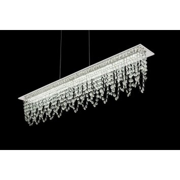 Globo SCALA Hanglamp LED Chroom, Duidelijk, 1-licht, Afstandsbediening