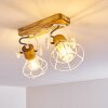 Nifun Plafondlamp Bruin, Wit, 2-lichts