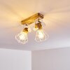 Nifun Plafondlamp Bruin, Wit, 2-lichts