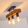 Balakovo Plafondlamp Hout licht, Roest, 3-lichts