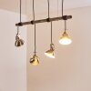 Medolden Hanglamp Bruin, Nikkel mat, 4-lichts