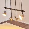 Medolden Hanglamp Bruin, Nikkel mat, 4-lichts
