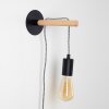 Okseoer Wandlamp lichtbruin, Zwart, 1-licht
