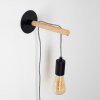 Okseoer Wandlamp lichtbruin, Zwart, 1-licht