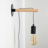 Okseoer Wandlamp lichtbruin, Zwart, 1-licht