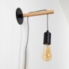 Okseoer Wandlamp lichtbruin, Zwart, 1-licht