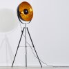 Saturn Staande lamp Chroom, Zwart, 1-licht