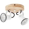 Brilliant Seed Ronde spots Hout donker, Wit, 2-lichts