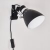 Stranderott Klemlamp Chroom, Zwart, 1-licht