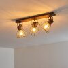 Bitterroot Plafondlamp Grijs, Hout donker, 3-lichts