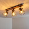 Bitterroot Plafondlamp Grijs, Hout donker, 3-lichts