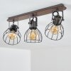 Bitterroot Plafondlamp Grijs, Hout donker, 3-lichts