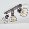 Bitterroot Plafondlamp Grijs, Hout donker, 3-lichts