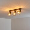 Bitterroot Plafondlamp Grijs, Hout donker, 3-lichts