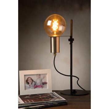 Lucide MALCOLM Tafellamp Zwart, 1-licht