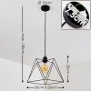 Havel Hanger Zwart, 1-licht