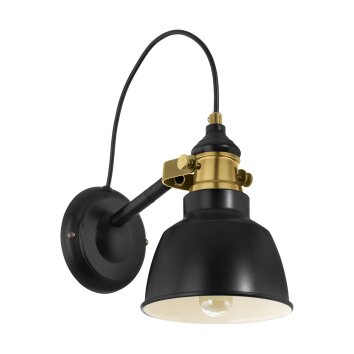 Eglo THORNFORD Muurlamp Gebrandschilderd, Zwart, 1-licht
