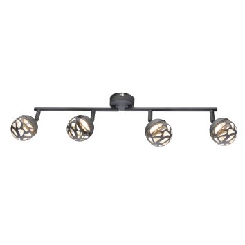 Globo OHIO Plafond straler LED Grijs, 4-lichts