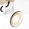 Brilliant Seed Plafondlamp Hout licht, Wit, 3-lichts