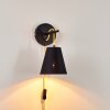 Saillon Muurlamp Zwart, 1-licht