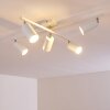 Zuoz Plafondlamp Chroom, Wit, 5-lichts