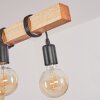 Mantigan Hanglamp Hout licht, Zwart, 6-lichts