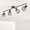 Cancun Plafondlamp Bruin, 4-lichts