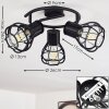Gainesville Plafondlamp Zwart, 3-lichts