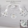 Limassol Plafondlamp Chroom, Wit, 3-lichts
