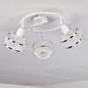 Limassol Plafondlamp Chroom, Wit, 3-lichts