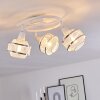 Limassol Plafondlamp Chroom, Wit, 3-lichts