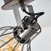 Bitterroot Plafondlamp Grijs, Hout donker, 4-lichts