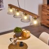 Rhodes Hanglamp Hout donker, Zwart, 4-lichts