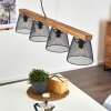 Rhodes Hanglamp Hout donker, Zwart, 4-lichts