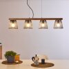 Rhodes Hanglamp Hout donker, Zwart, 4-lichts