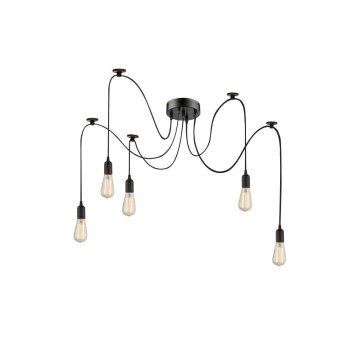 Globo MARACANA Hanger Zwart, 5-lichts