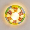 Pizzy Katze Plafondlamp Chroom, Wit, 2-lichts