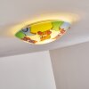 Pizzy Katze Plafondlamp Chroom, Wit, 2-lichts