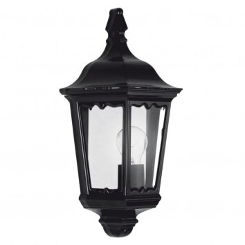 KS Verlichting Ancona Muurlamp Zwart, 1-licht