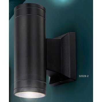 Globo GANTAR Buitenlamp Grijs, Zwart, 2-lichts